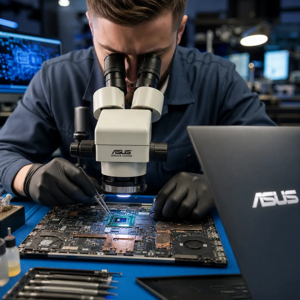 Замена видеокарты ноутбука Asus в Мытищах