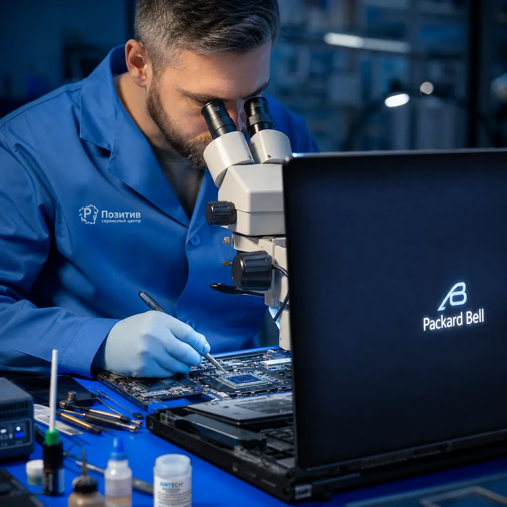 Замена видеокарты ноутбука Packard Bell в Мытищах