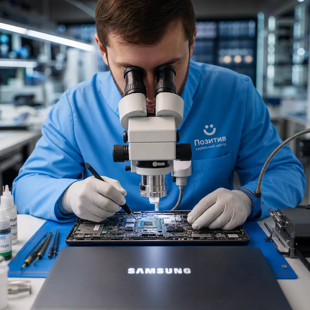 Замена видеокарты ноутбука Samsung в Мытищах