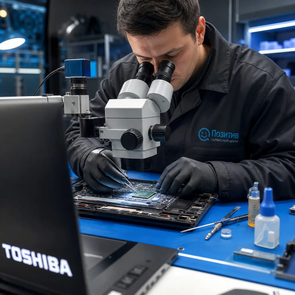 Замена видеокарты ноутбука Toshiba в Мытищах