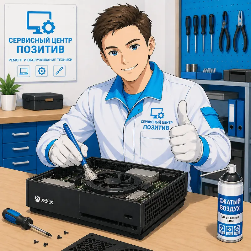 Чистка игровой приставки от пыли в Мытищах | Замена термопасты