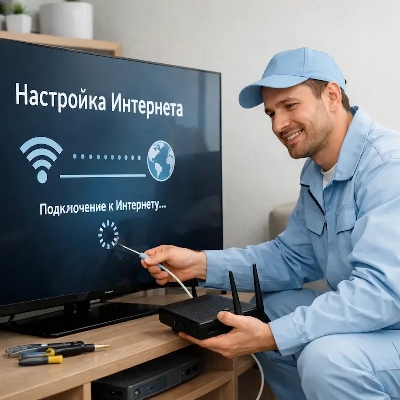 Настройка интернета на ТВ в Мытищах